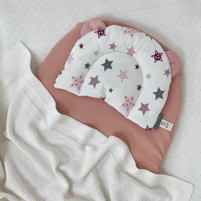 Cearsaf pentru carucior bebe copii impermeabil, roz pudra (2)